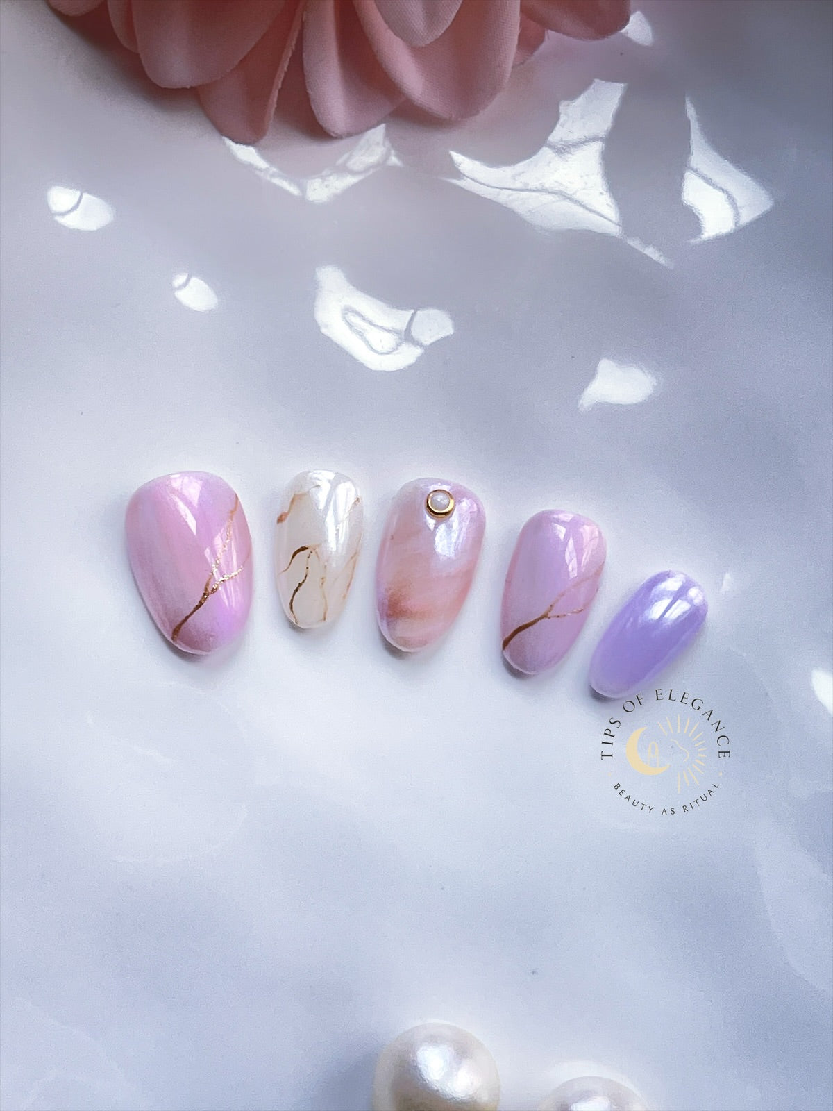 Dawn Blossom| Pre-Designed Custom Press-on Nail set