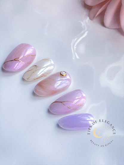 Dawn Blossom| Pre-Designed Custom Press-on Nail set