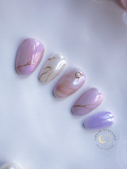 Dawn Blossom| Pre-Designed Custom Press-on Nail set