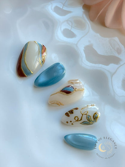 Celestial Tide | Pre-Designed Custom Press-on Nail set