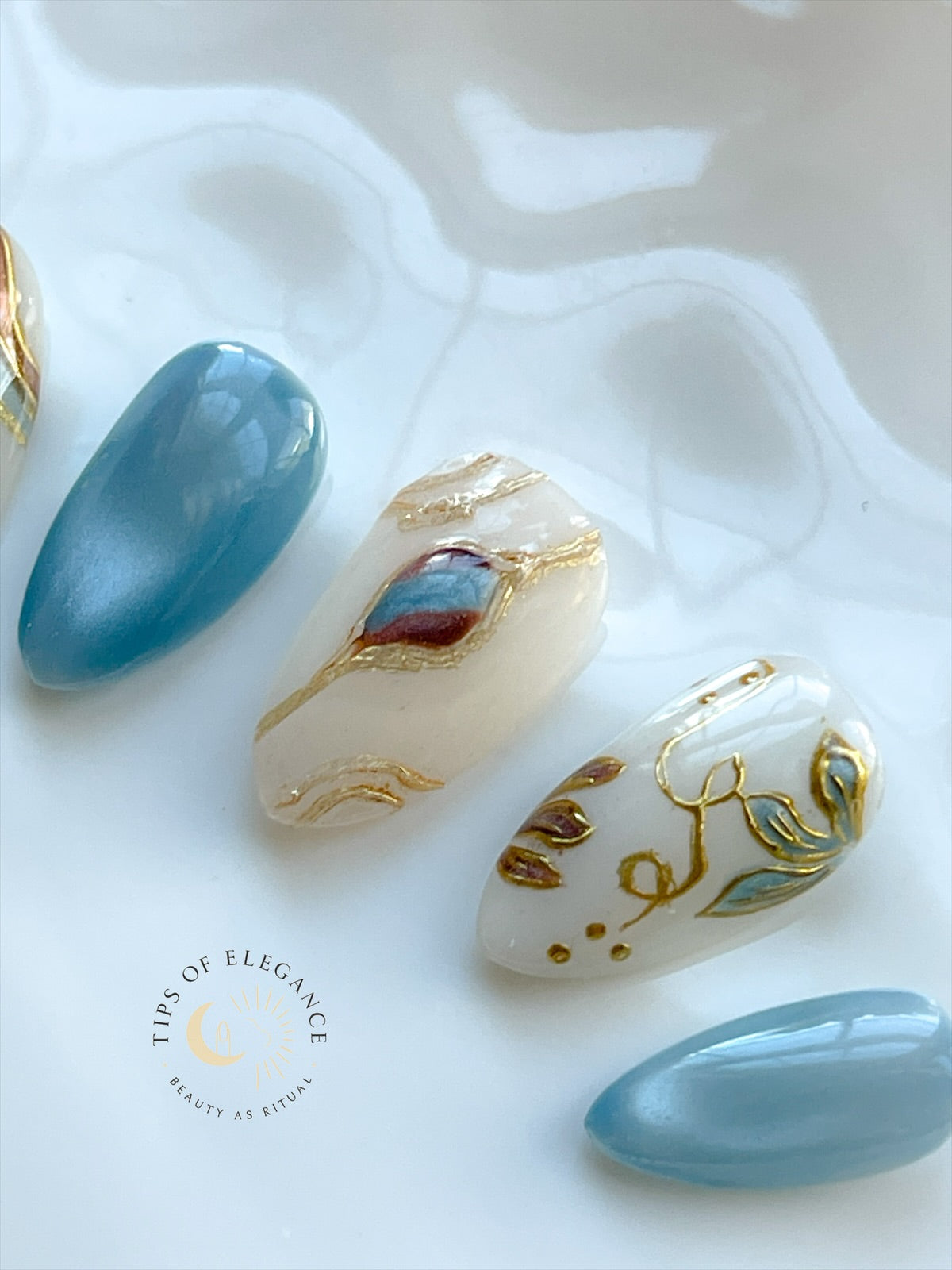 Celestial Tide | Pre-Designed Custom Press-on Nail set