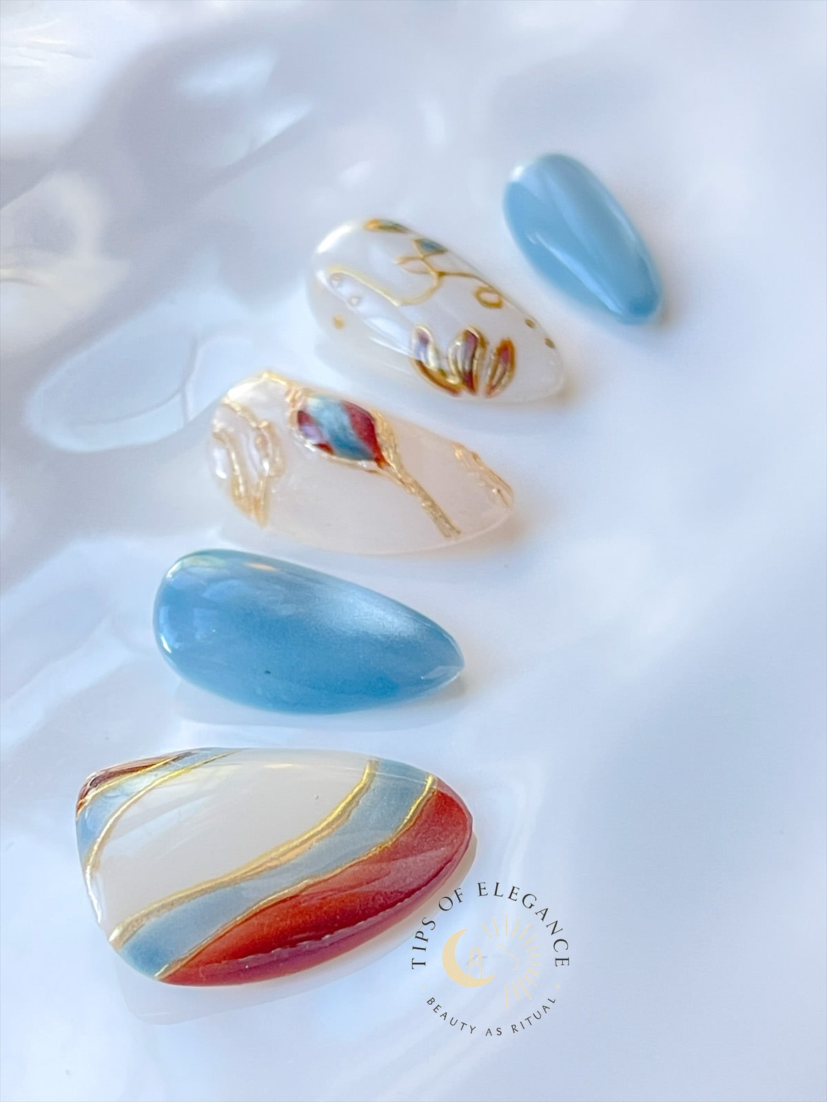 Celestial Tide | Pre-Designed Custom Press-on Nail set