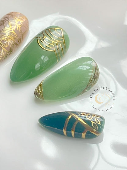 Verdant Oracle | Pre-Designed Custom Press-on Nail set
