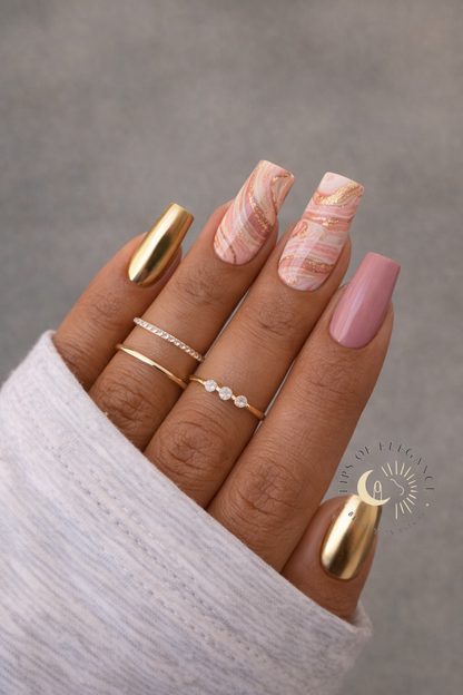 Rosé Waves | Waterslide Nail Art Decals