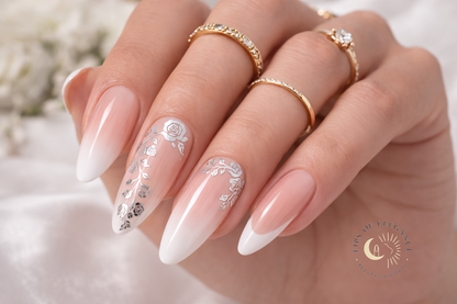 Silver Floral & Filigree | Wedding Nail Art Foils