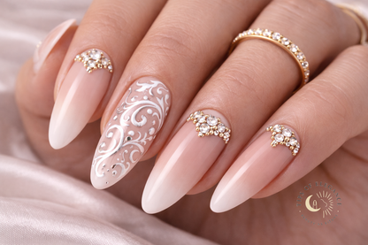 Silver Filigree | Wedding Nail Art Foils