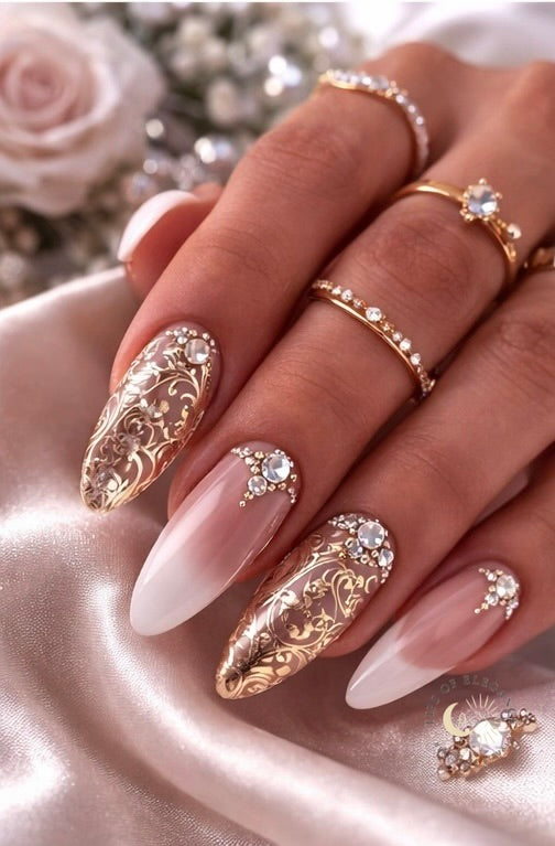 Gold Filigree | Wedding Nail Art Foils