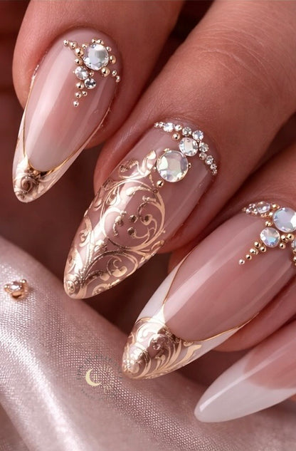 Gold Filigree | Wedding Nail Art Foils