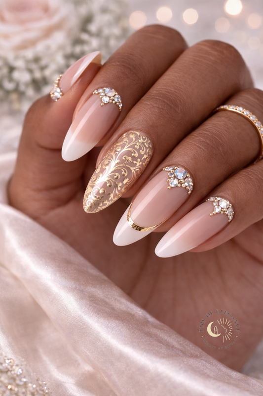 Gold Filigree | Wedding Nail Art Foils