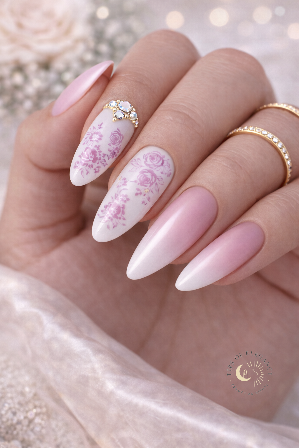 Purple Shimmer |Filigree & Lace | Wedding Nail Art Tattoos