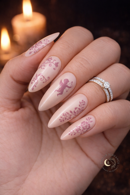 Lilac Shimmer Floral & Filigree | Wedding Nail Art Foils
