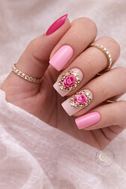 Nail Decals | Crimson Opulence | Luxury Handpainted Nail Art Decals