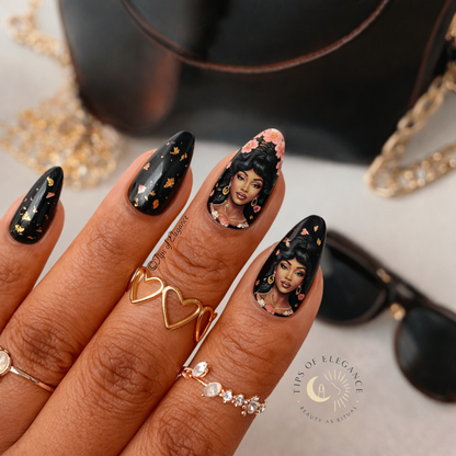 Crowned in Bloom | Waterslide Nail Art Decals