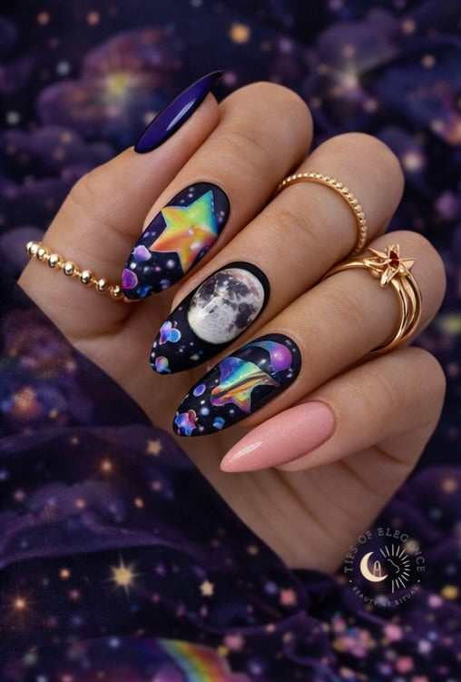 Cosmic Bloom | Waterslide Nail Art Decals