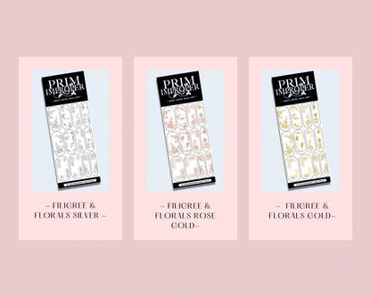 Floral & Filigree Bundle Options | Wedding Nail Art Foils - Tips of Elegance