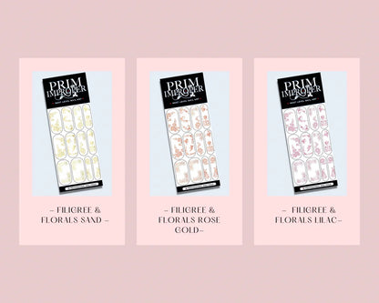 Floral & Filigree Bundle Options | Wedding Nail Art Foils - Tips of Elegance