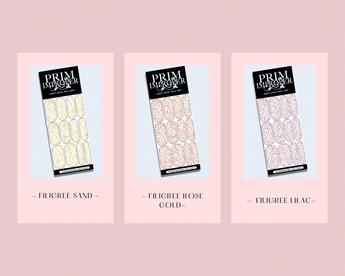 Floral & Filigree Bundle Options | Wedding Nail Art Foils - Tips of Elegance