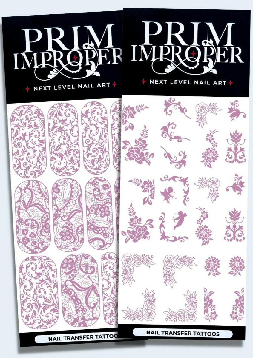 Purple Shimmer |Filigree & Lace | Wedding Nail Art Tattoos - Tips of Elegance