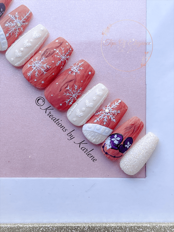 Winter Woodlands |Christmas | Pre-Design Custom Press-on Nail Set - Tips of Elegance