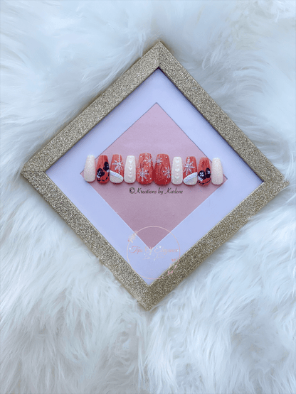 Winter Woodlands |Christmas | Pre-Design Custom Press-on Nail Set - Tips of Elegance