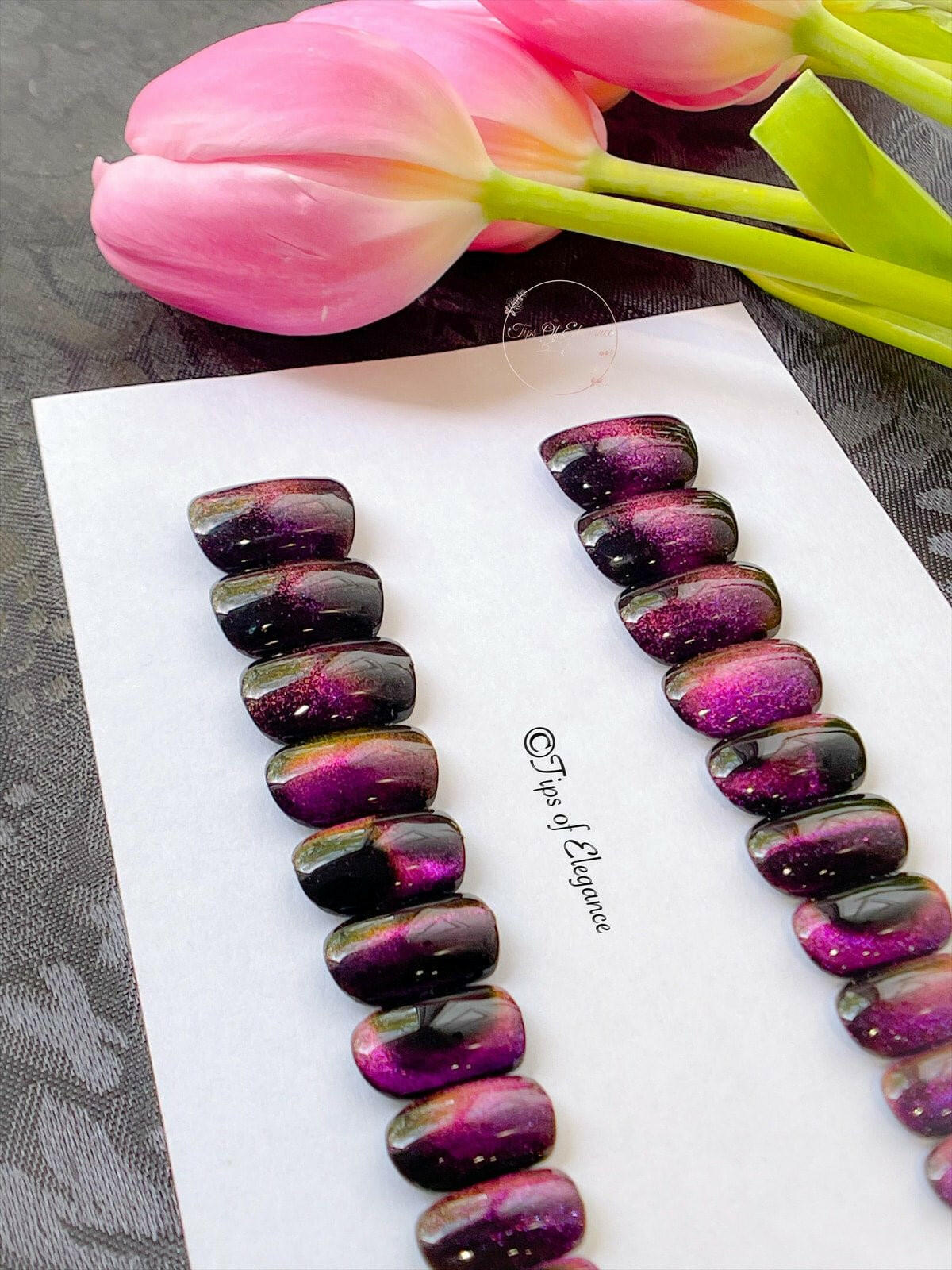 Cat I | Ready to Ship Press-on Nails | 20 piece set - Tips of Elegance