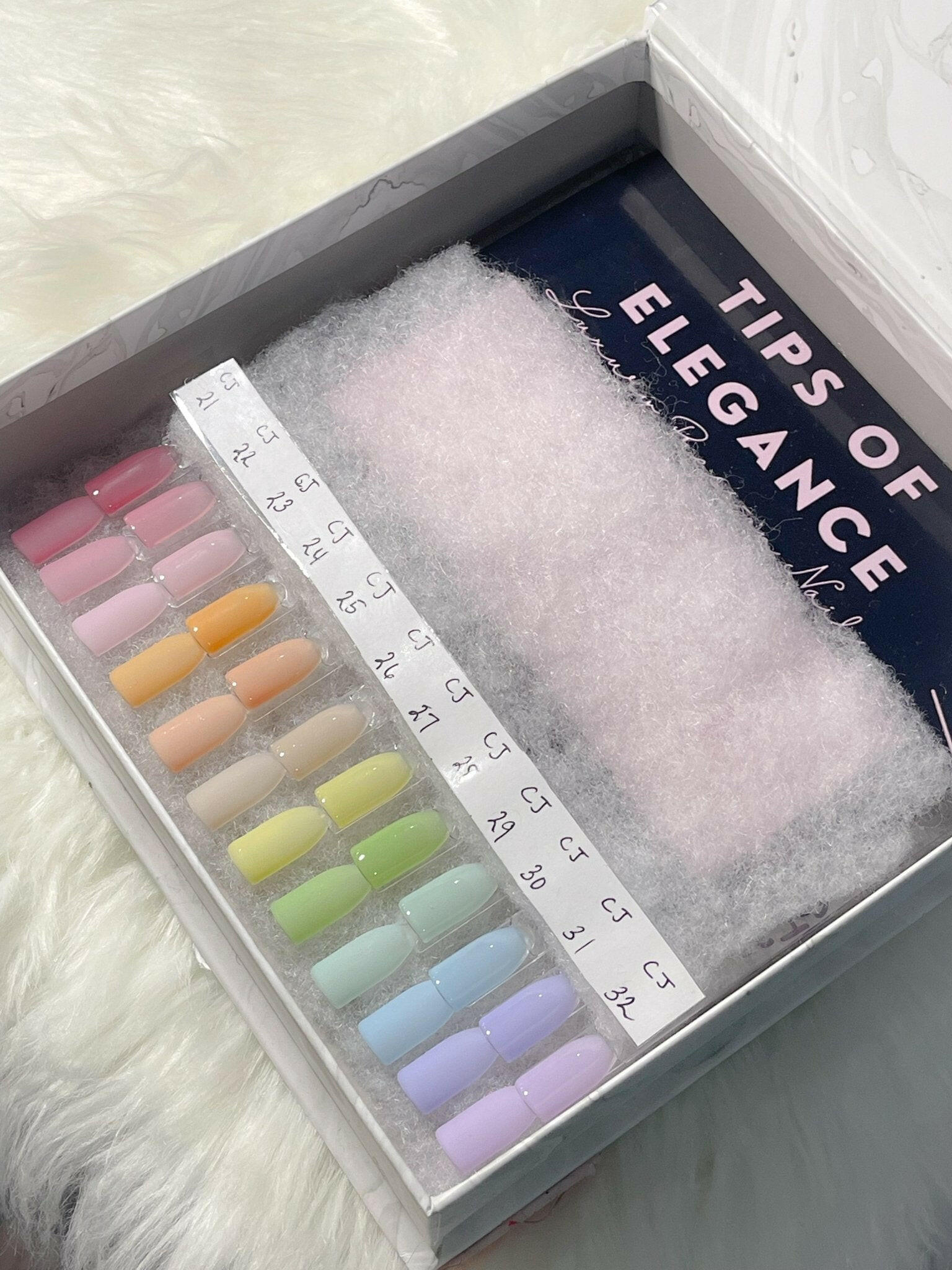Solid Sets: Cream Jelly | Pre-Design Custom Press-on Nail Set - Tips of Elegance